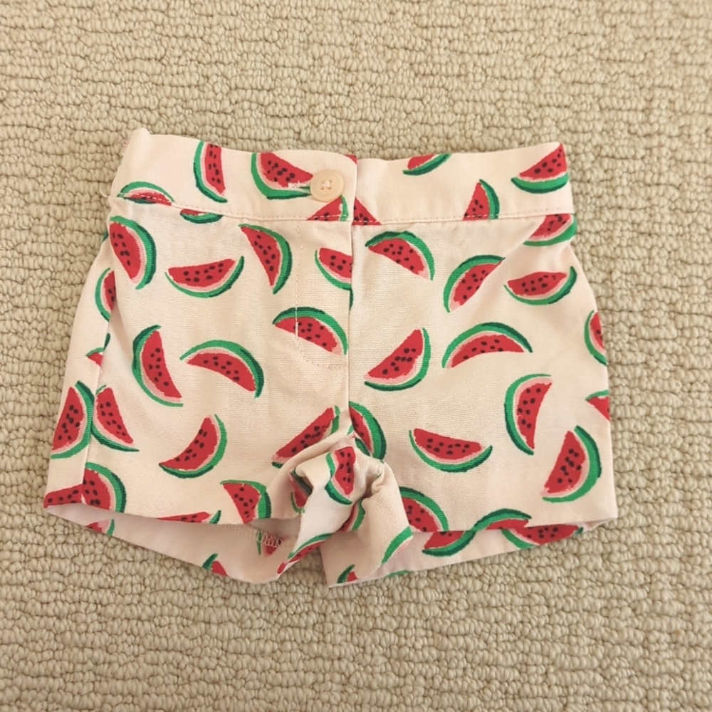 Janie & Jack Baby Girl Watermelon Shorts, 0-3M